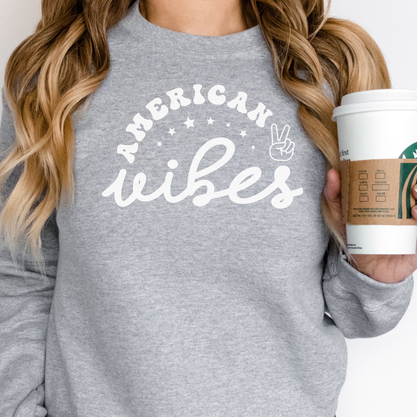 American Vibes Women's Crewneck Athletic Grey