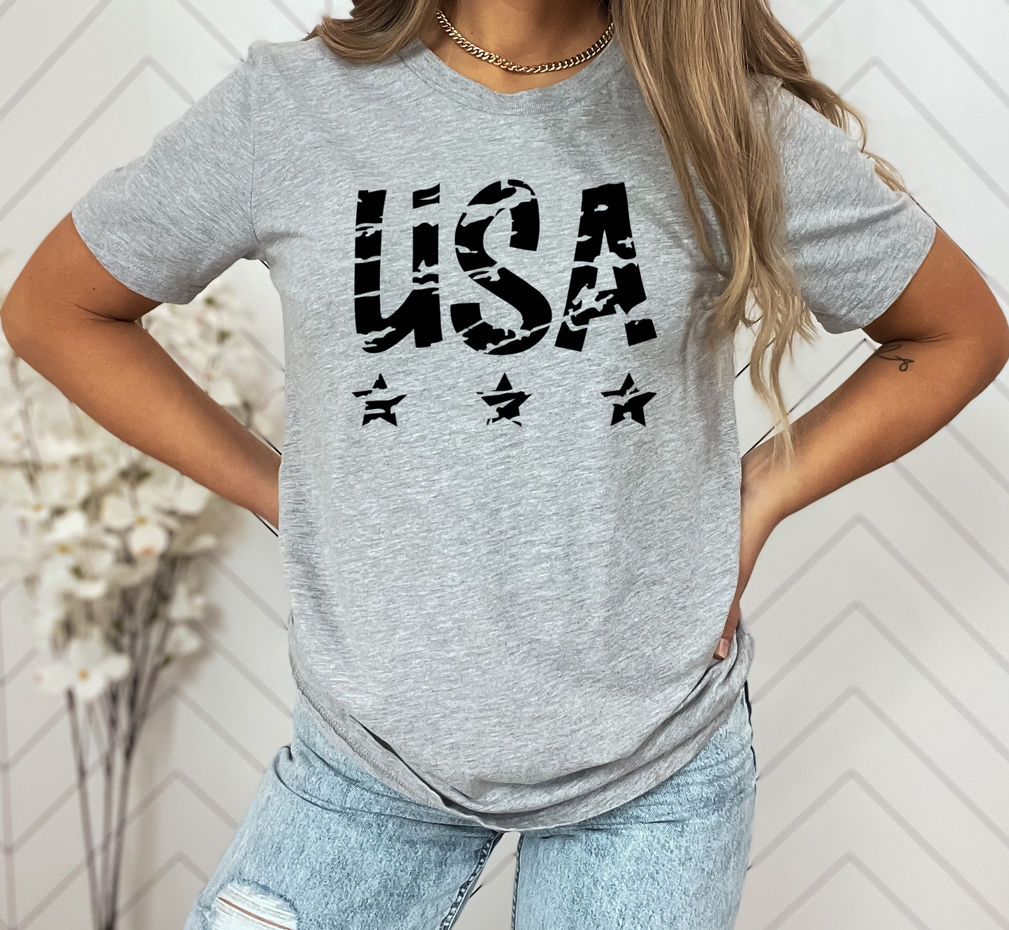 USA Distressed Tee