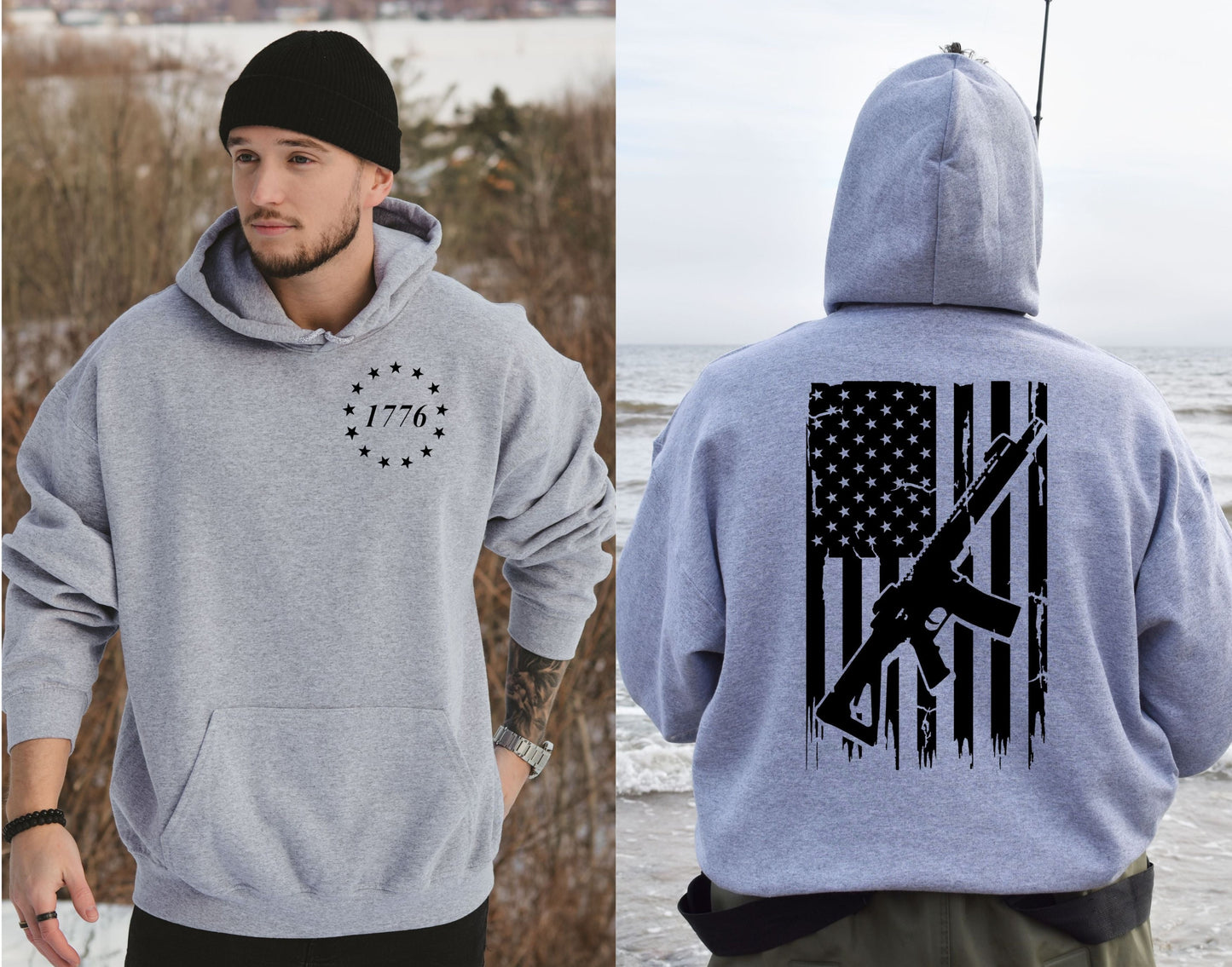 Patriot hoodie Ash