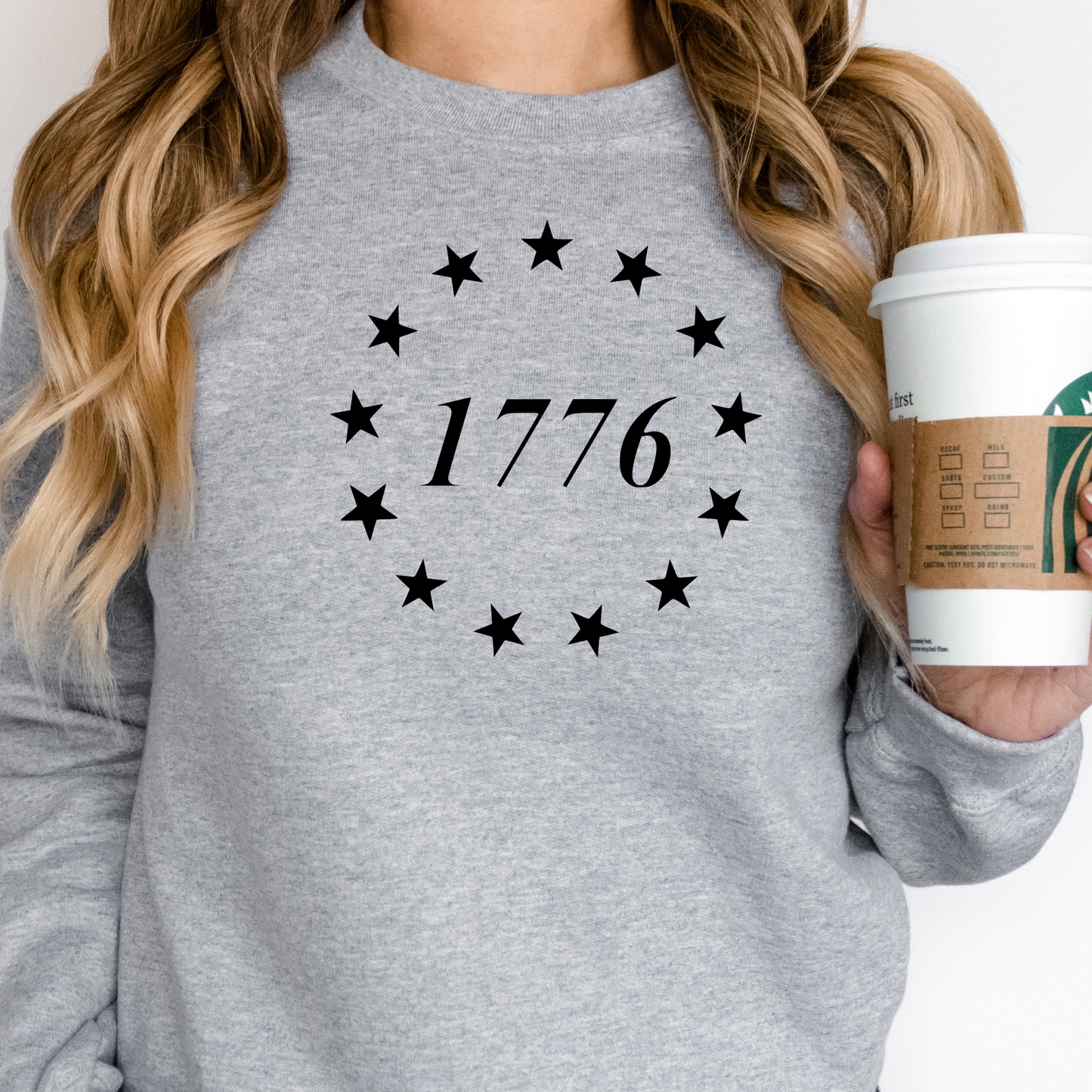 1776 Betsy Ross 13 Stars Crewneck