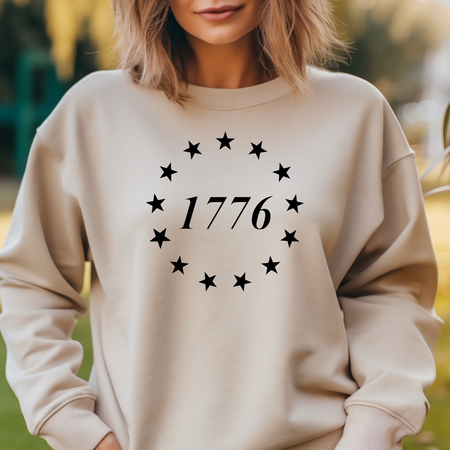 1776 Betsy Ross 13 Stars Crewneck