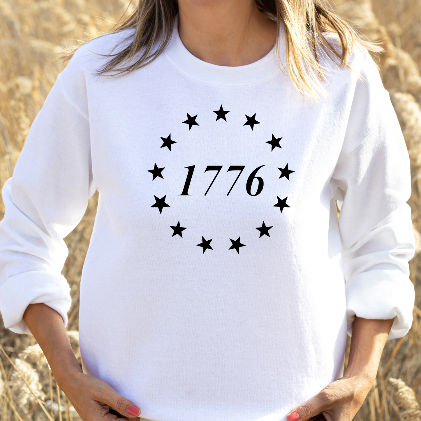 1776 Betsy Ross 13 Stars Crewneck