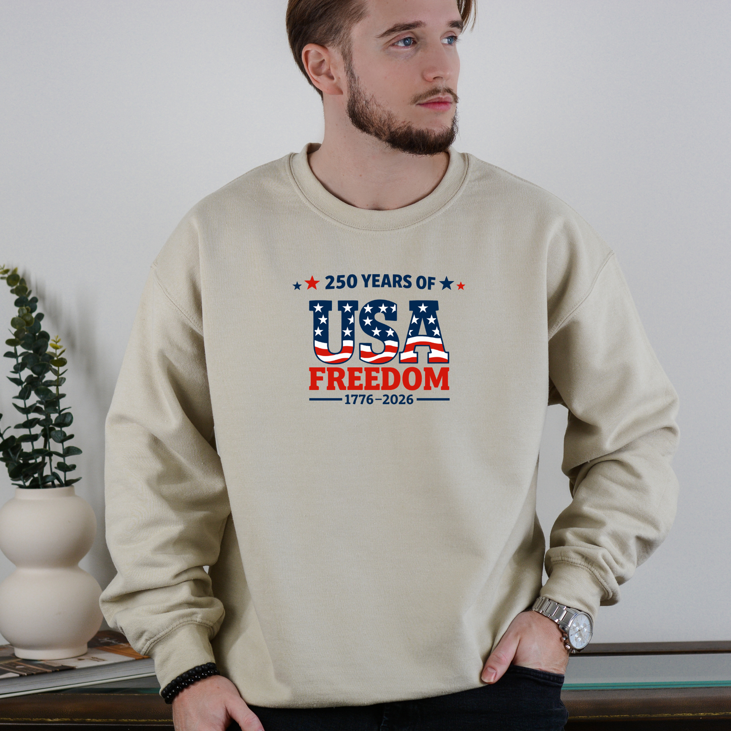 250 Years of USA Freedom Crewneck Sweatshirt