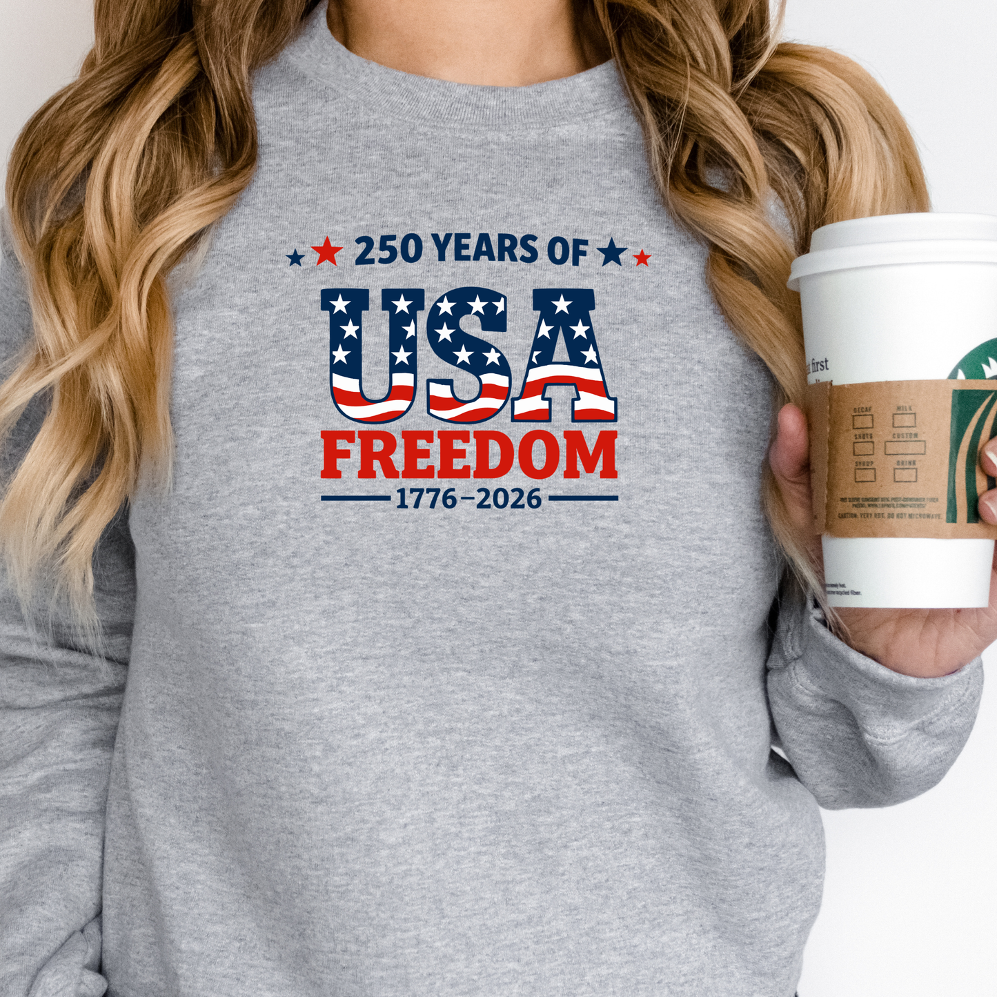 250 Years of USA Freedom Crewneck Sweatshirt