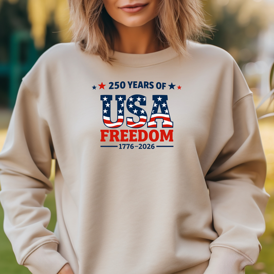 250 Years of USA Freedom Crewneck Sweatshirt