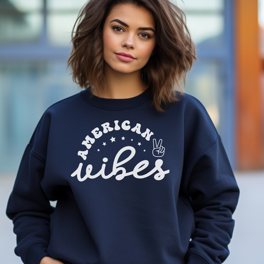 American Vibes Women's Crewneck Navy