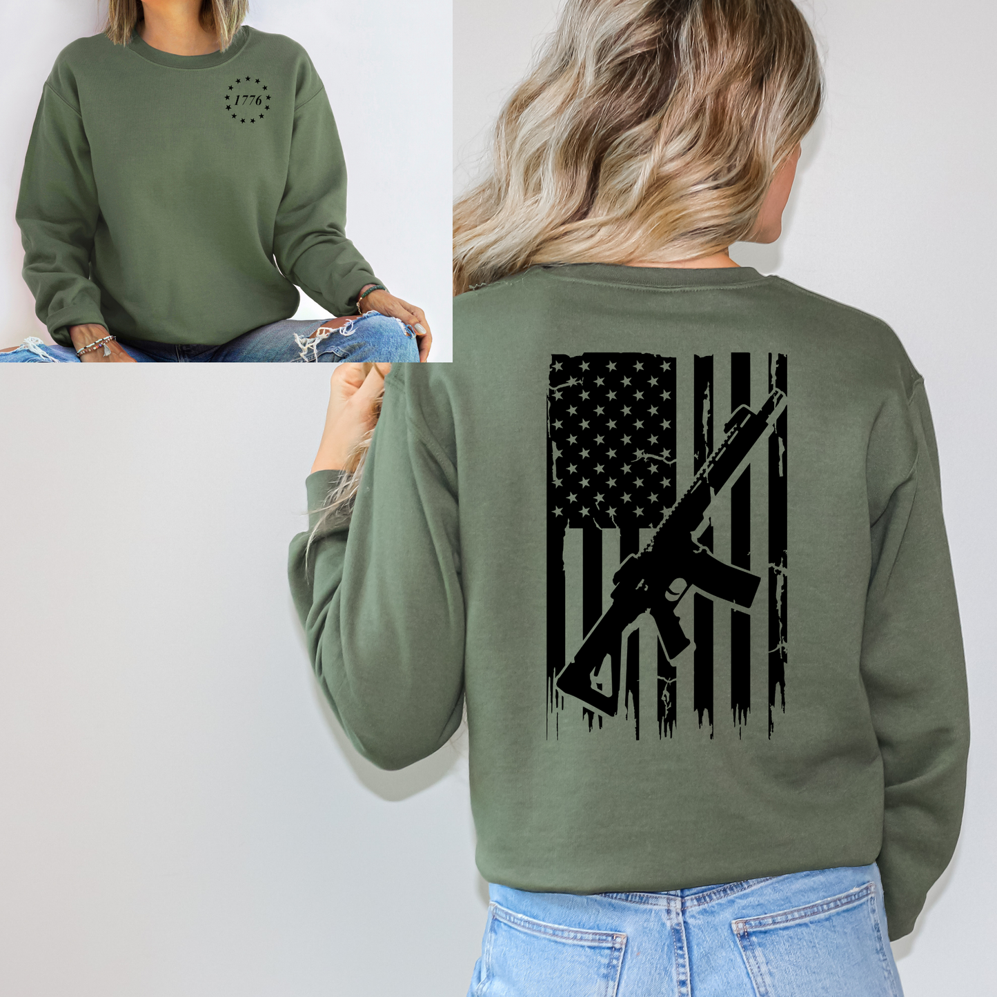 1776 Armed Patriot Crewneck