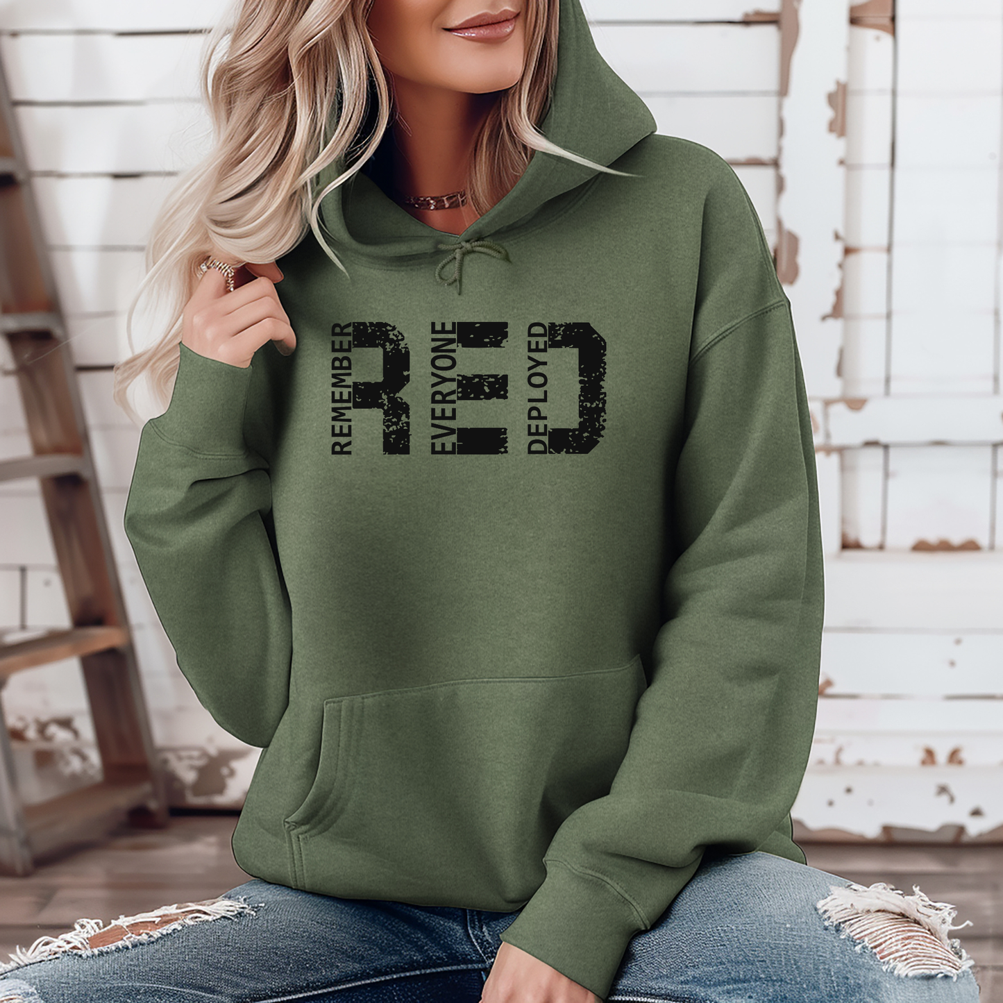 R.E.D. Remember Everyone Deployed Hoodie