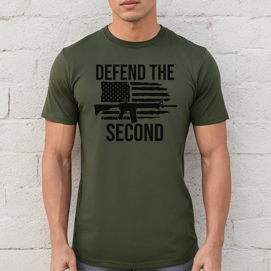 2nd Amendment men's tee military green