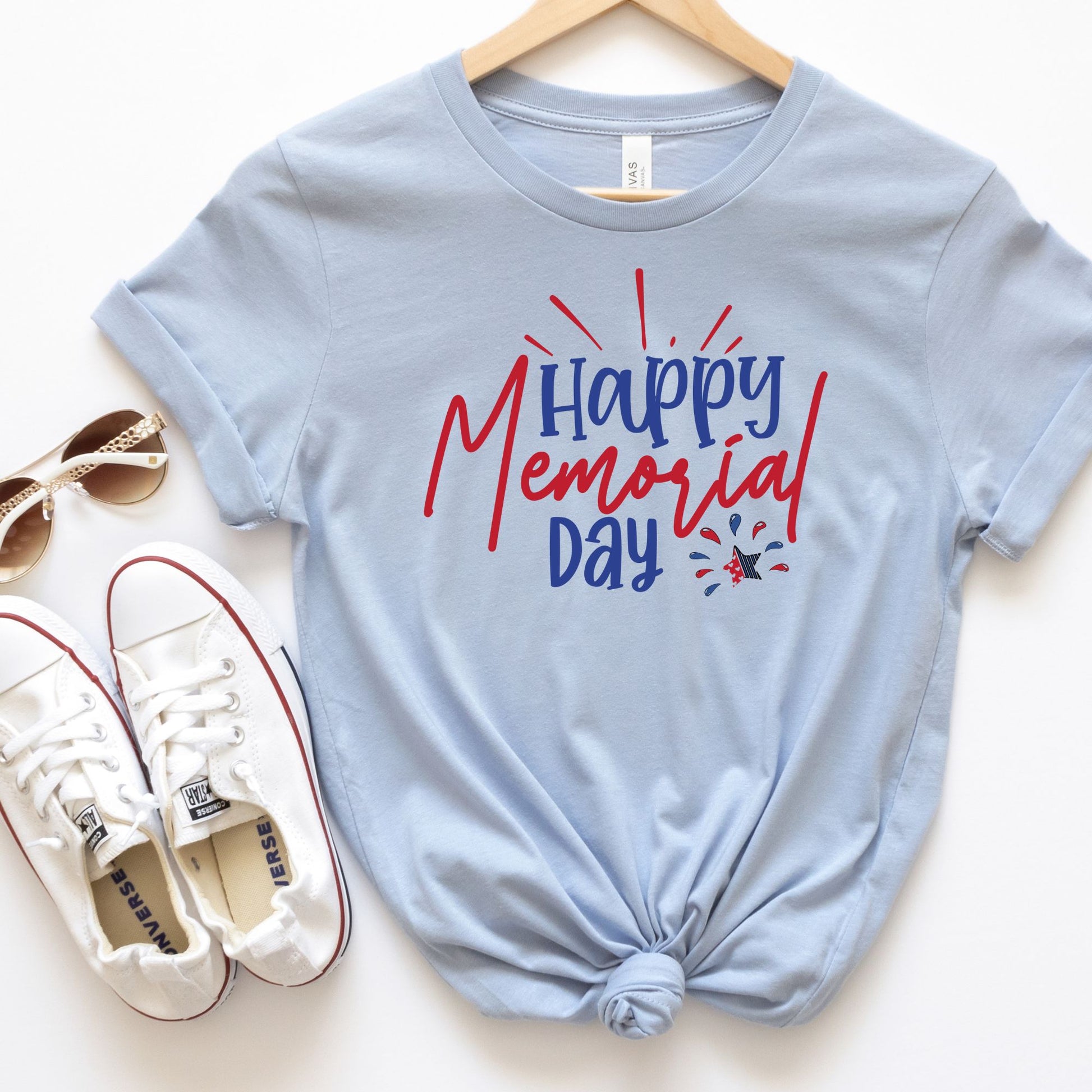 Women's Memorial Day T-shirt Patriotic Honor the Brave 