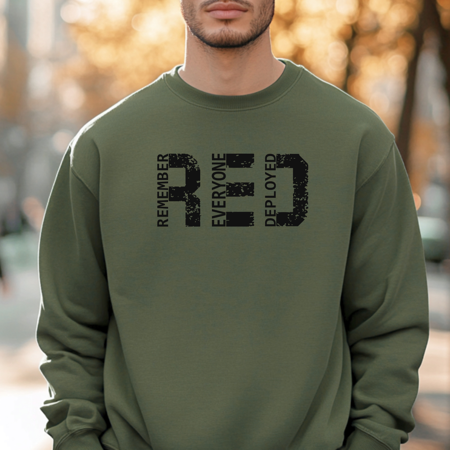 R.E.D. Remember Everyone Deployed Crewneck Sweatshirt