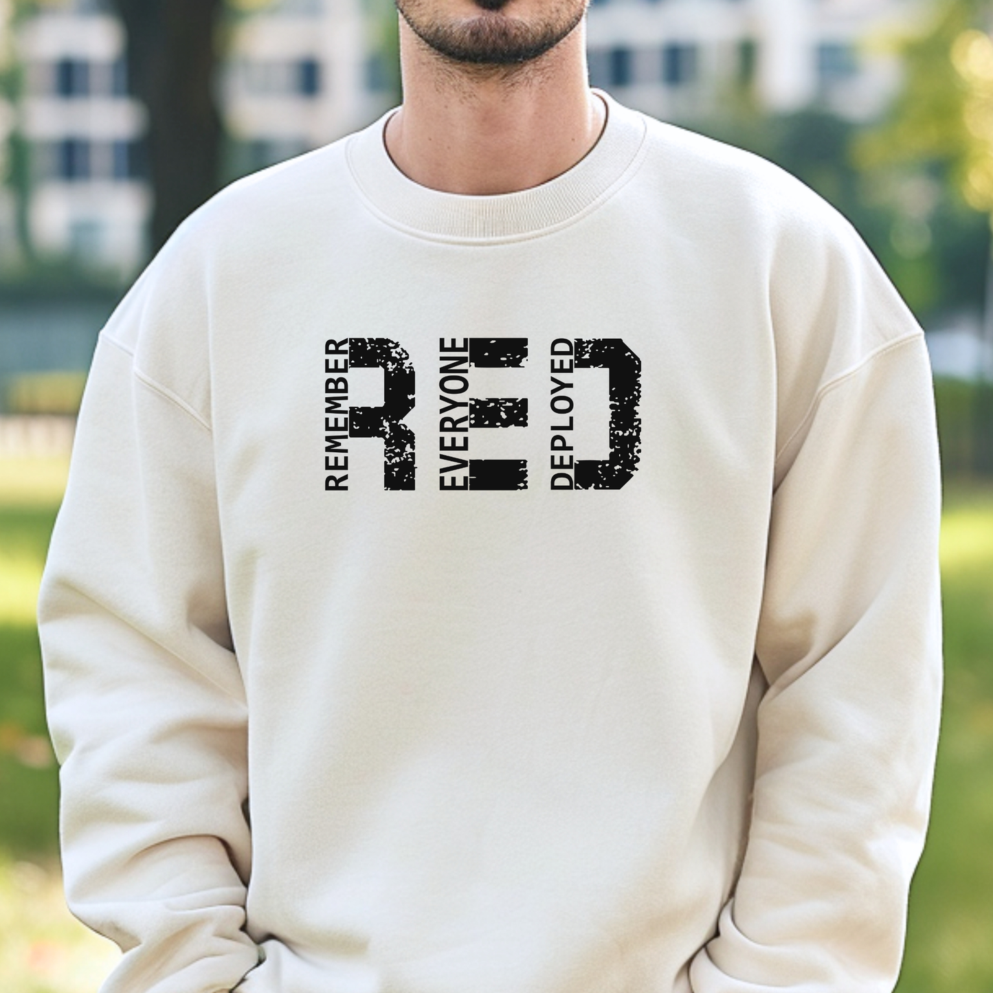 R.E.D. Remember Everyone Deployed Crewneck Sweatshirt