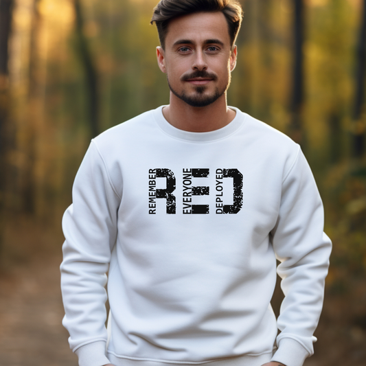 R.E.D. Remember Everyone Deployed Crewneck Sweatshirt