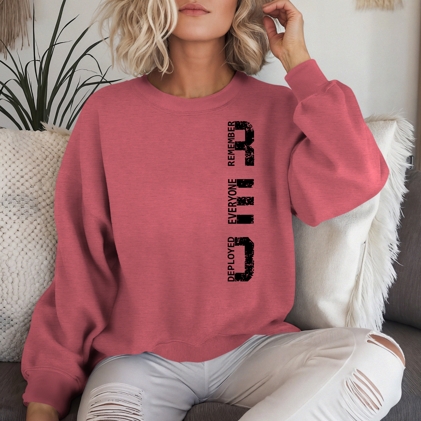 Remember Everyone Deployed (R.E.D.) Crewneck