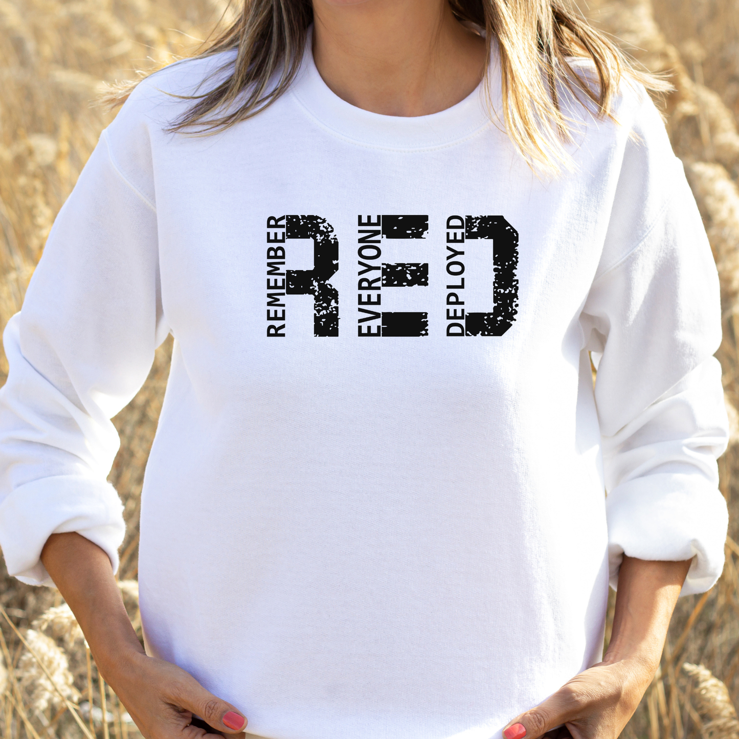 R.E.D. Remember Everyone Deployed Crewneck