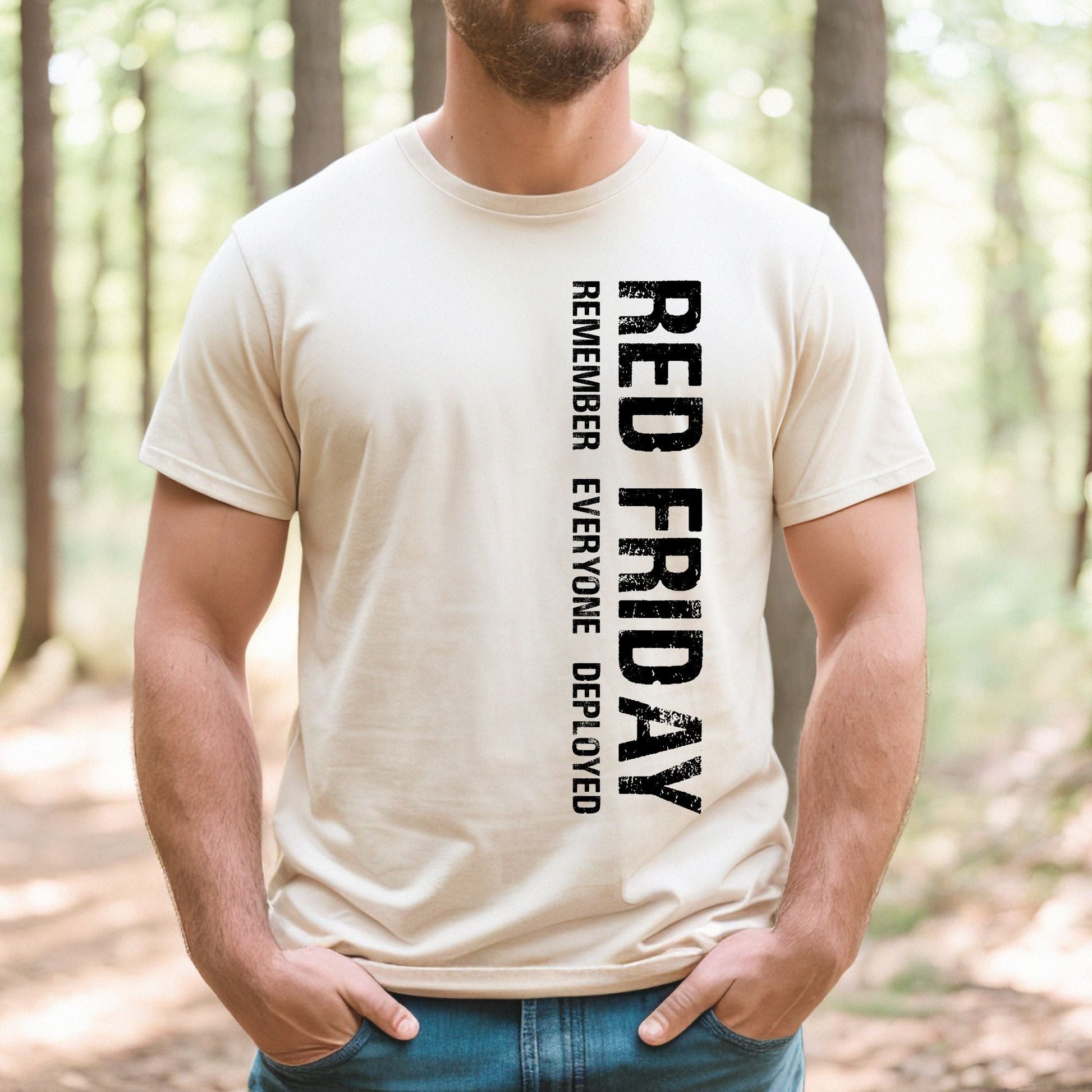 Red Friday Men's Graphic Tshirt Natural Color