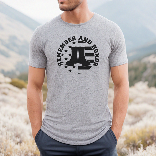 Remember and Honor Military Boots Tee
