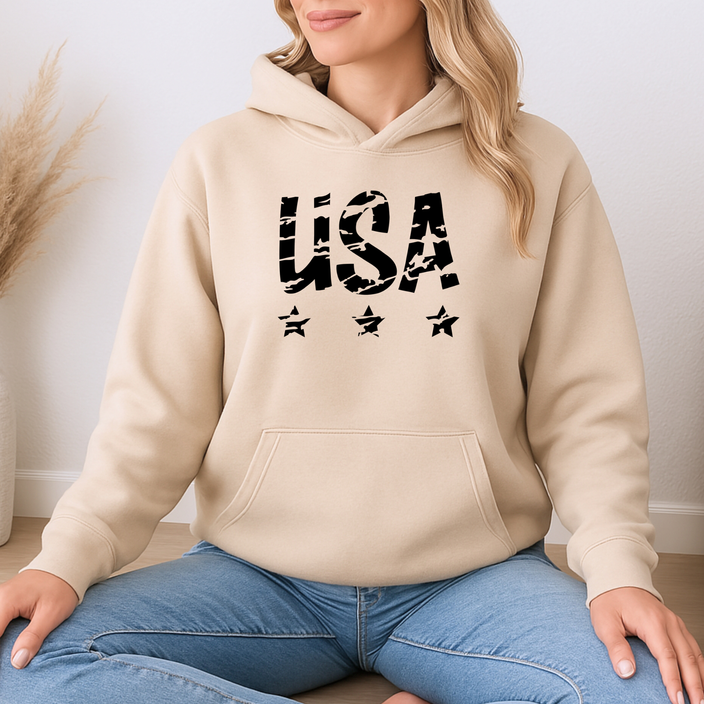 USA Distressed Stars Hoodie