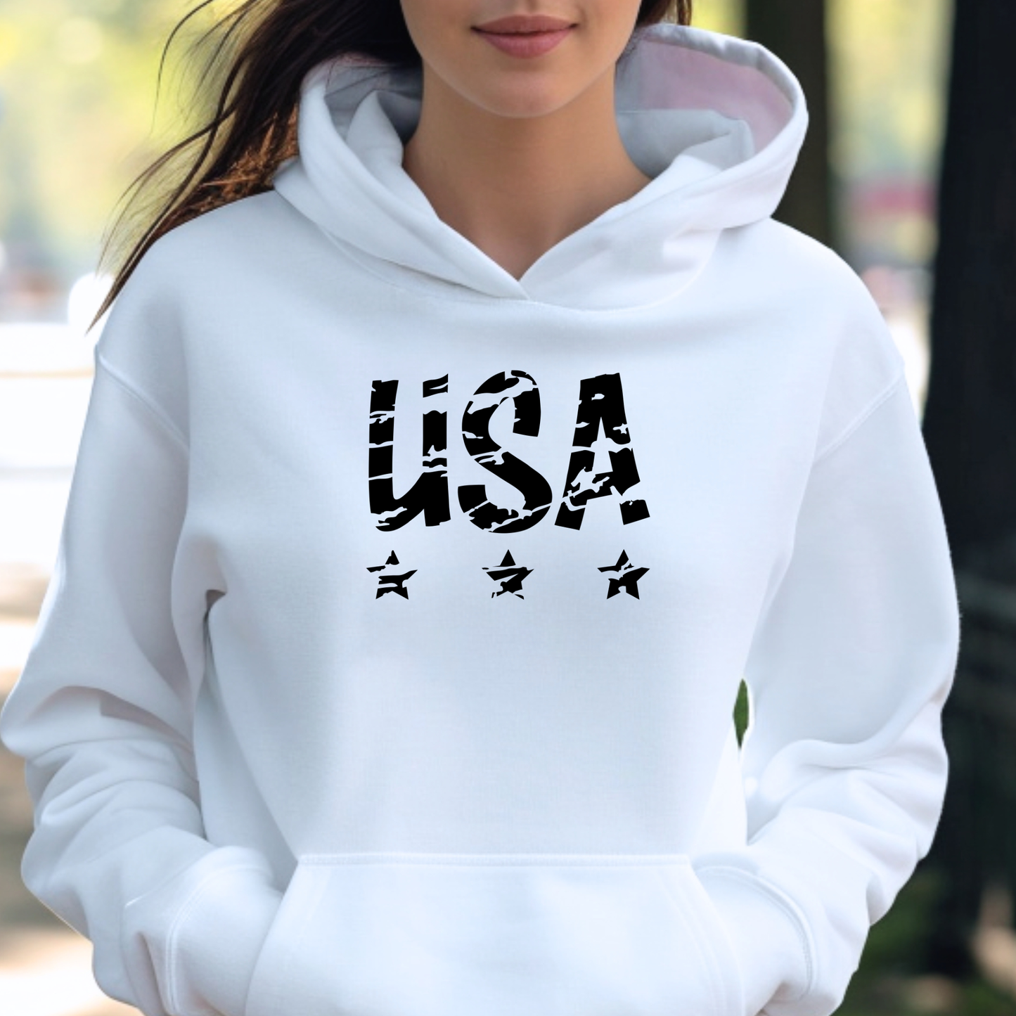 USA Distressed Stars Hoodie