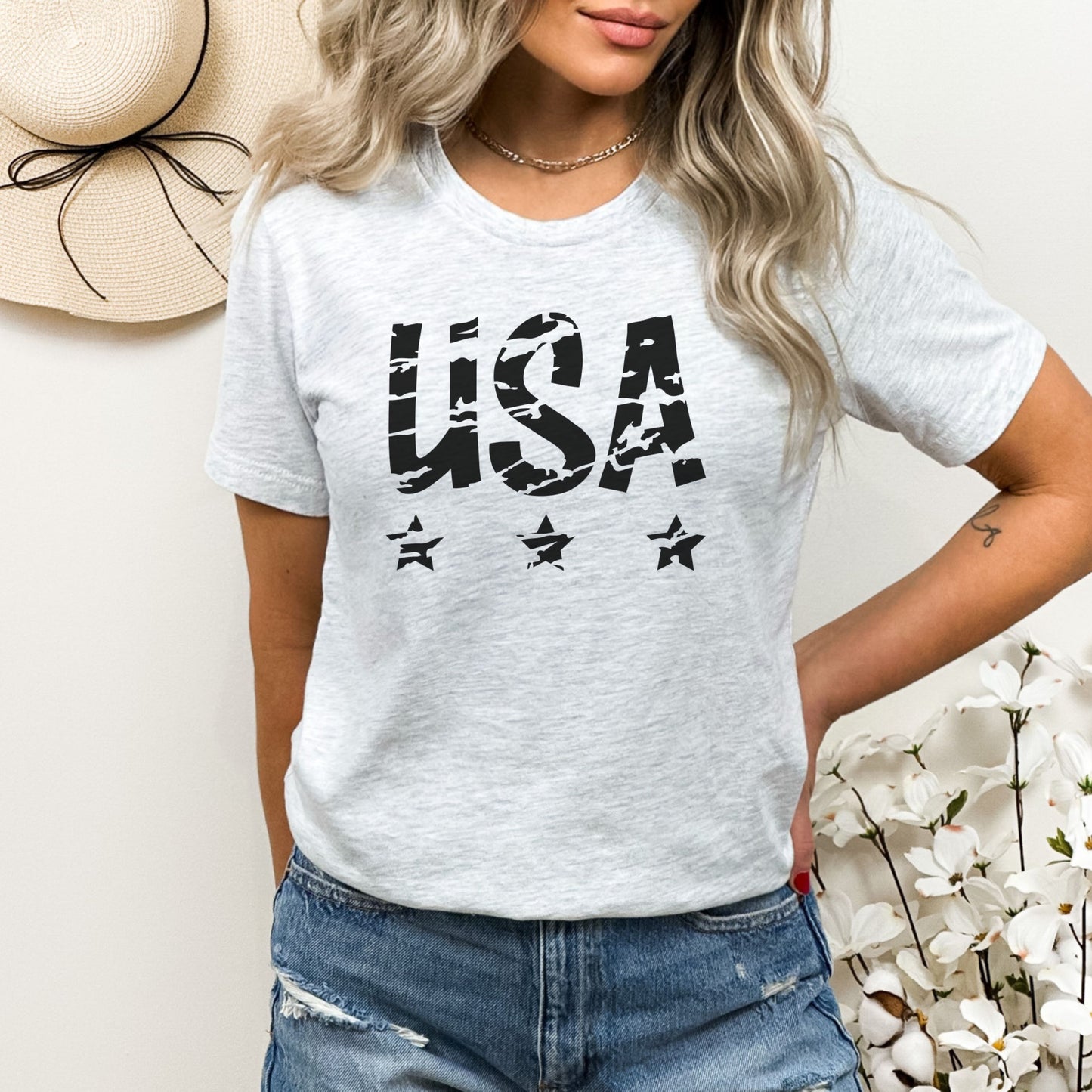 USA Distressed Tee