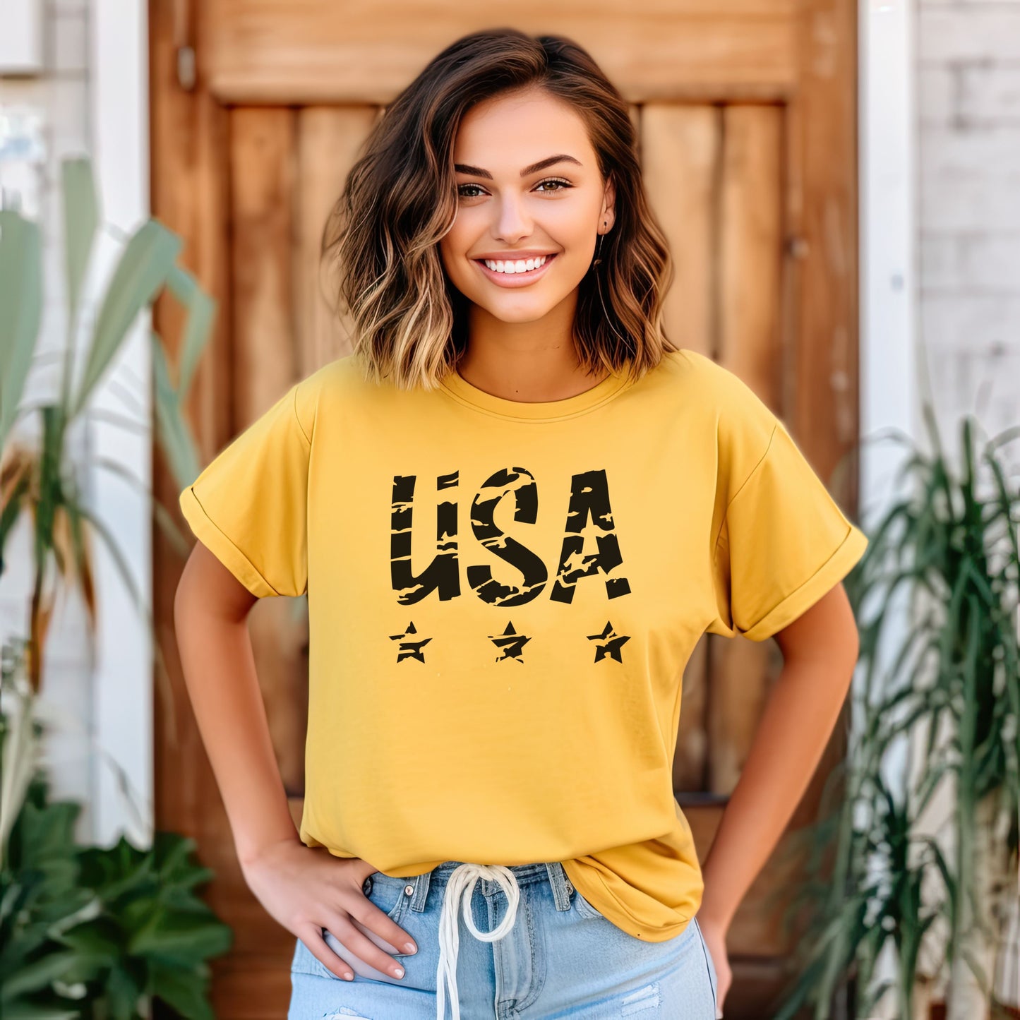 USA Distressed Tee