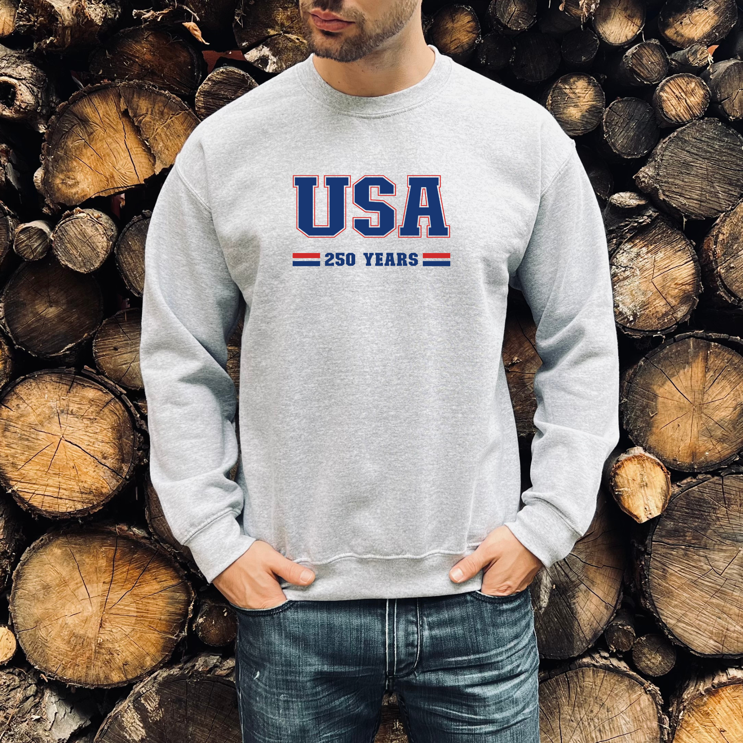 USA 250 Years Varsity Crewneck Sweatshirt