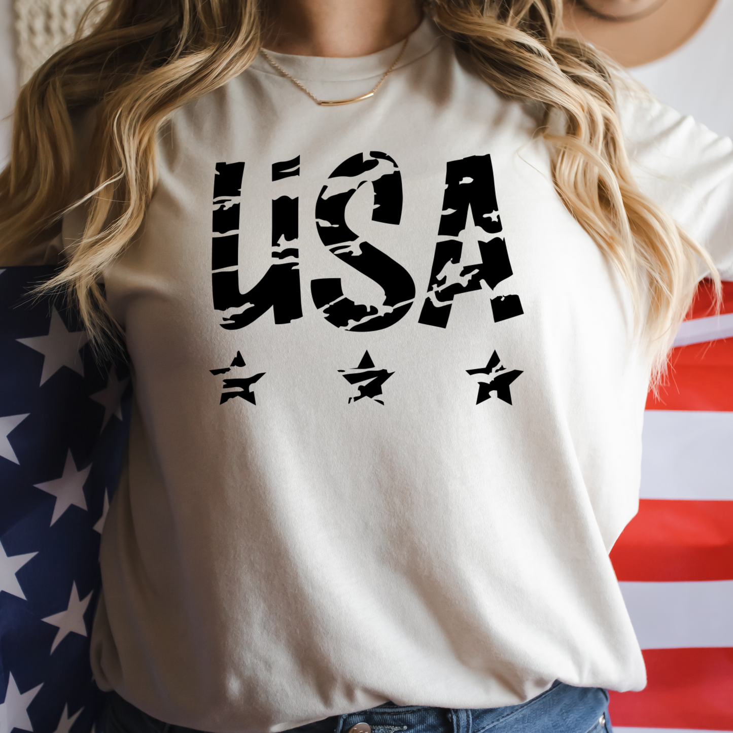 USA Natural Color Women's Graphic T-Shirt